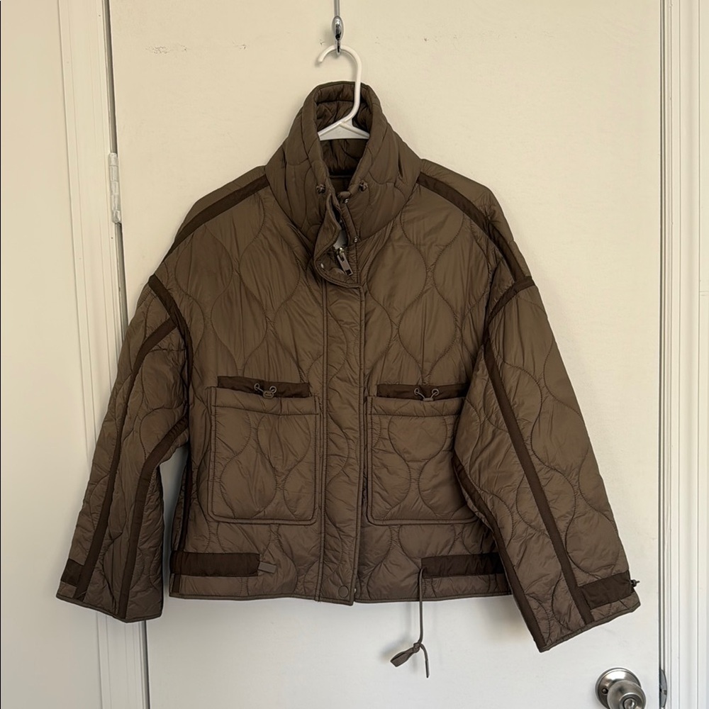 Zara puffer bomber jacket